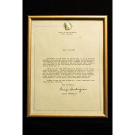 SS Cities Service Boston Letter