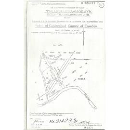 Plan Tallawarra to Moruya 132KV Transmission Line, Parish Calderwood, County Camden