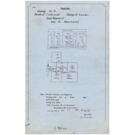 Plan (Tracing) Showing Portion 70, Parish Calderwood, County of Camden
