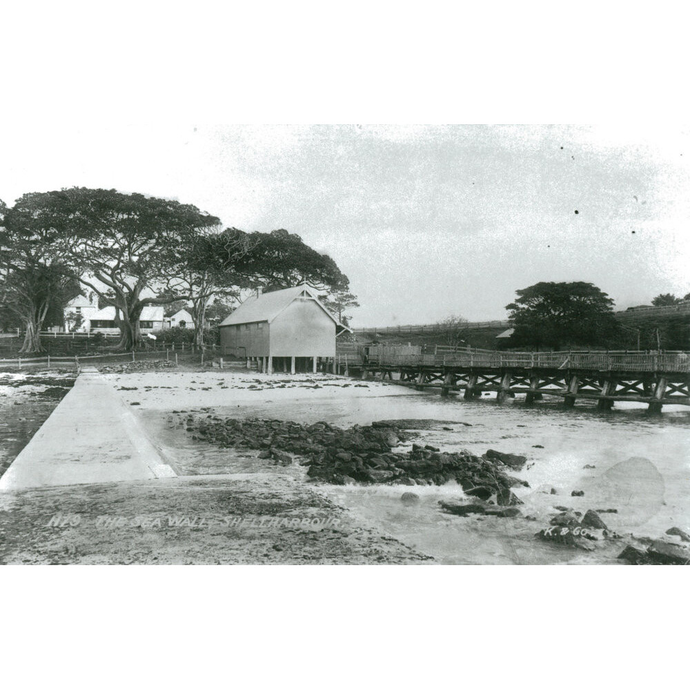 The Seawall, Shellharbour c.1895