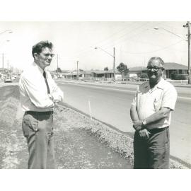Engineer Hugh Newman & Ganger Dick Williams at the Lake Entrance Rd reconstruction