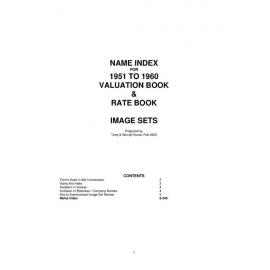 Name Index for 1951 to 1960 Image Sets
