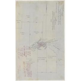 Sketch Shewing the 50 Acre Portion of Land Selected by Russell and Claimed by Mr Waugh at Jamberoo, Country Camden