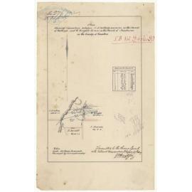 Plan Shewing Connection between JA Cullens 300 acres in the Parish of Wallayna and W Wrights 62 acres in the Parishg of Jamberoo in the Country of Camden