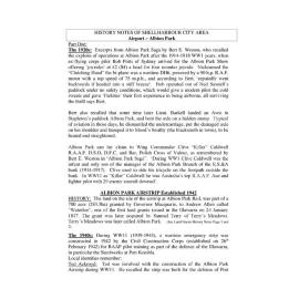 History and Recollections of Shellharbour Airport