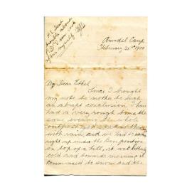 Letter Written by William Joseph Patrick Stinson NSW INF COY (1 NSW Mounted Rifles)