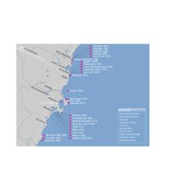 Map Shipwrecks Illawarra, Shoalhaven and Bass Pass Point