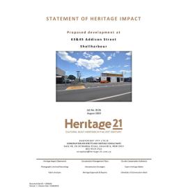 Statement of Heritage Impact Proposed Development at 43&45 Addison Street, Shellharbour