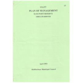 Draft Plan of Management Bass Point Reserve Shellharbour 