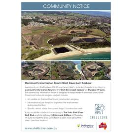 Community Notice - Information Forum Shell Cove Boat Harbour 