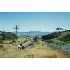 Railway line north from Dunster's Lane 1995