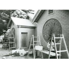 Mural art construction Shellharbour foreshore amenities