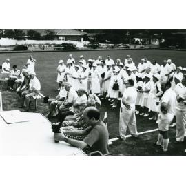 Bowlers at the opening of extensions to Albion Park Bowling Club