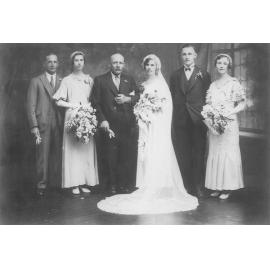 Wedding portrait of Edwin Bonser & Dorothy May Bull