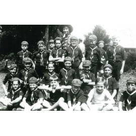 Mary Dorl with the Windang Cub Pack, Mt Keira