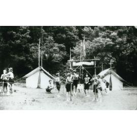 Scouts at Central Illawarra District Camp at Mt Keira