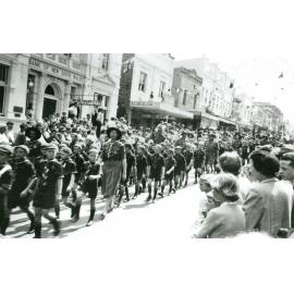 Windang Cub Pack marching in the Wollongong Illawarra Flame Festival Parade