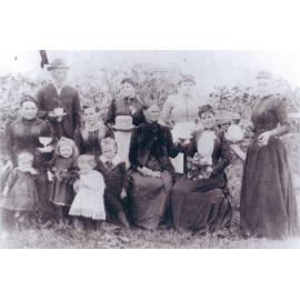 Family of Charles and Eliza Jane Inskip at Shellharbour about 1893