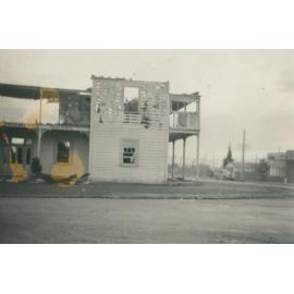 The Commercial Hotel destroyed by fire 27th June, 1954