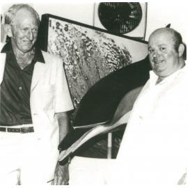 Aldermen Ray Hippisley and John Tease at Warilla Library