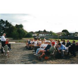 Mayor Cec Glenholmes opening the Warilla Basketball Court