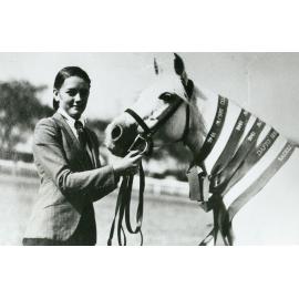 Betty Martin with her pony 'Silver Rose' at the Dapto Show