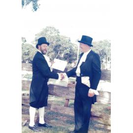 Ron Wynn & George McDonald at the opening of Tongarra Museum