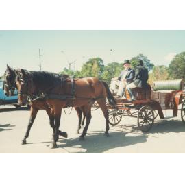 Horses & carriage at the opening of Tongarra Museum 1988