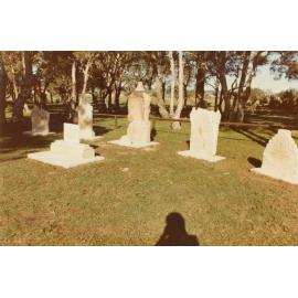 Catholic headstones at Albion Park Pioneer Cemetery 1983