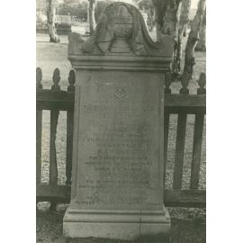 Mercer Family headstone, Albion Park Pioneer Cemetery