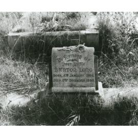 Barton Long's headstone at All Saints Church of England, Albion Park