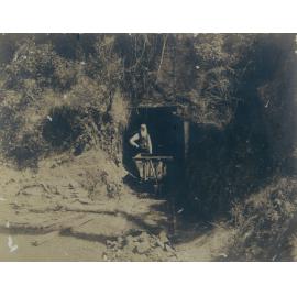 William Brownlee at the entrance to Tongarra Coal Mine c.1900