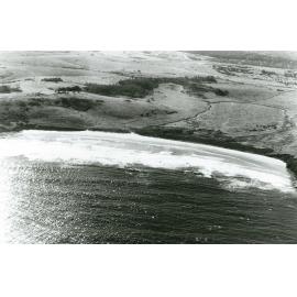 Aerial view of Killalea Beach and swamp 1983