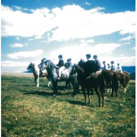 Stoney Range Pony Club members at Peter McGlinchey’s property