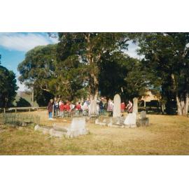 School group at Albion Park Pioneer Cemetery