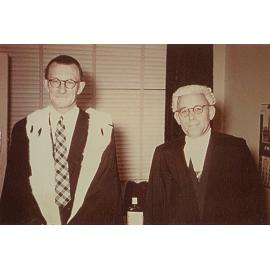 Mayor WR Wilson and Town Clerk Stanley Teggins