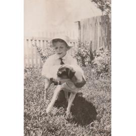 Allen Family Member and Pet Dog