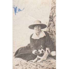 Kathleen (Kaleen) Lottie Allen and her Doggie