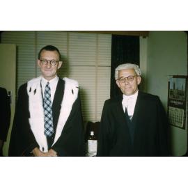Mayor William R Wilson and Town Clerk Stanley Teggins