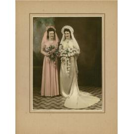Margaret McDonald and Sister Ethel Brown on her Wedding Day