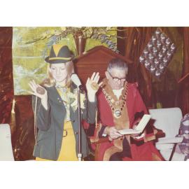 Beverley Whitfield and Mayor Keith Grey