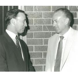 Federal Treasurer Paul Keating and Shellharbour Mayor Bob Harrison