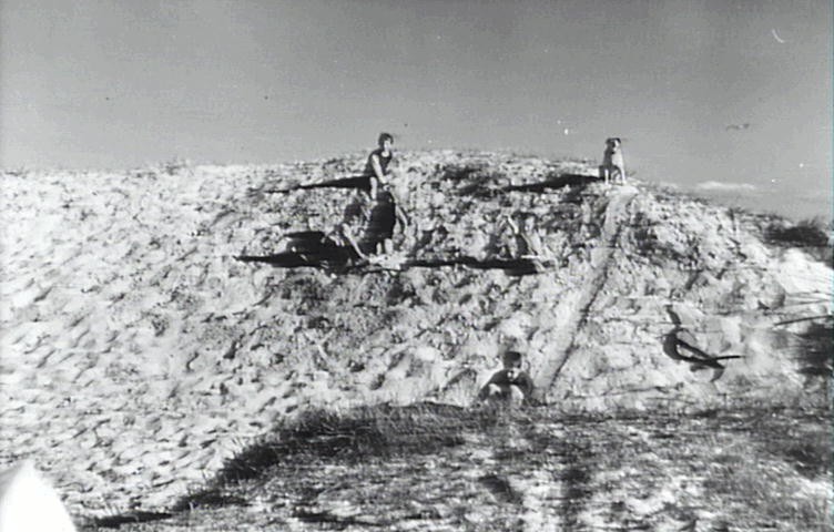 Children on the sand hills at Warilla Beach, 1969.