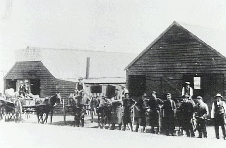 L.R. Mood & Sons, coach builders & wheelwrights, Albion Park, c.1890.